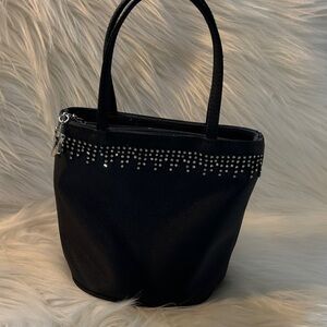 Black Stud-Trim Small Bag - Women's Handbag